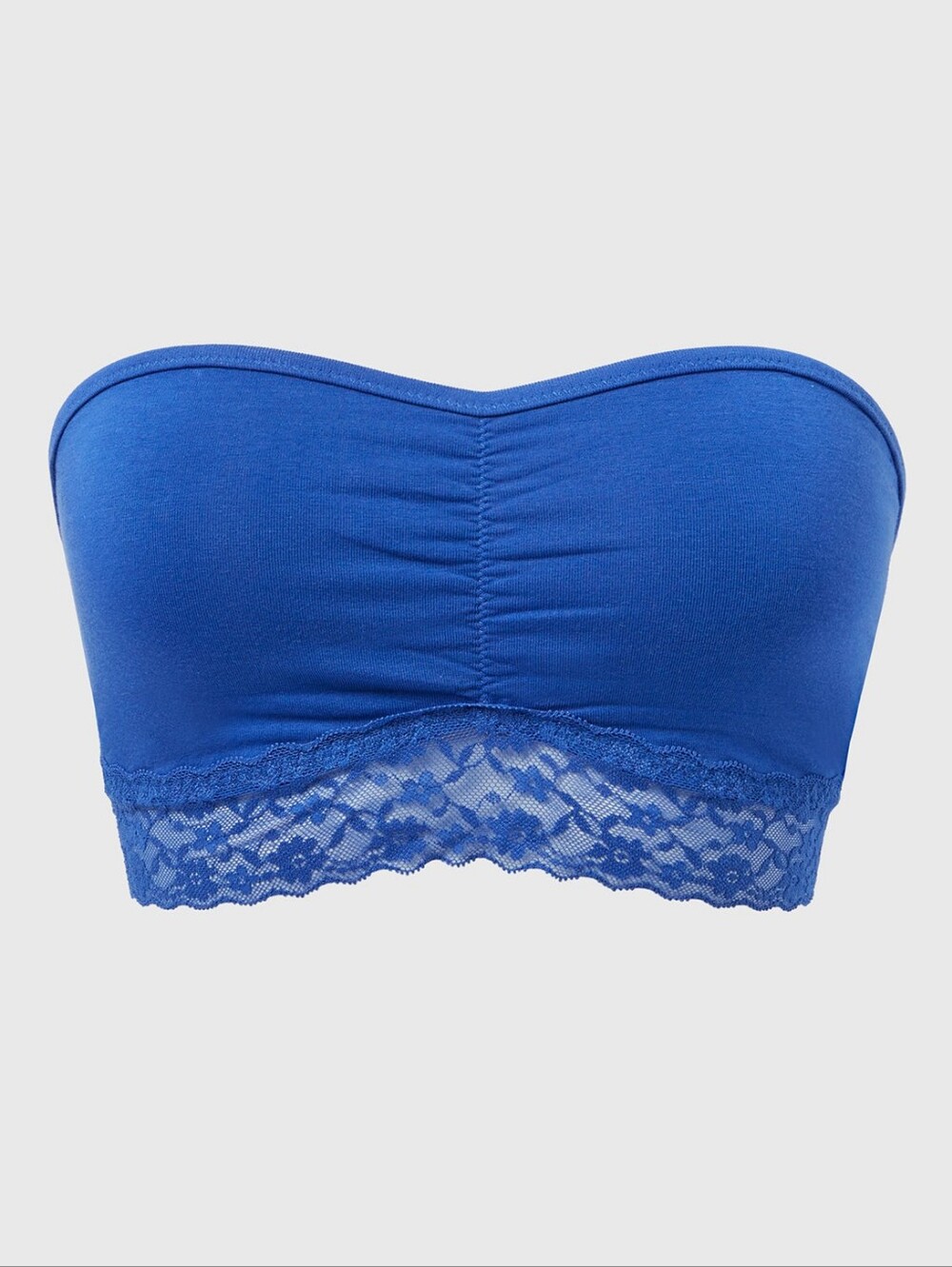 New With Tags Size Large Unlined Bandeau Bralette With Lace Trim